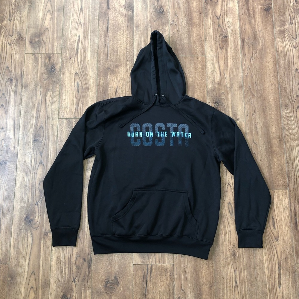 Costa "Born On the Water" black pullover fleece mens size XL